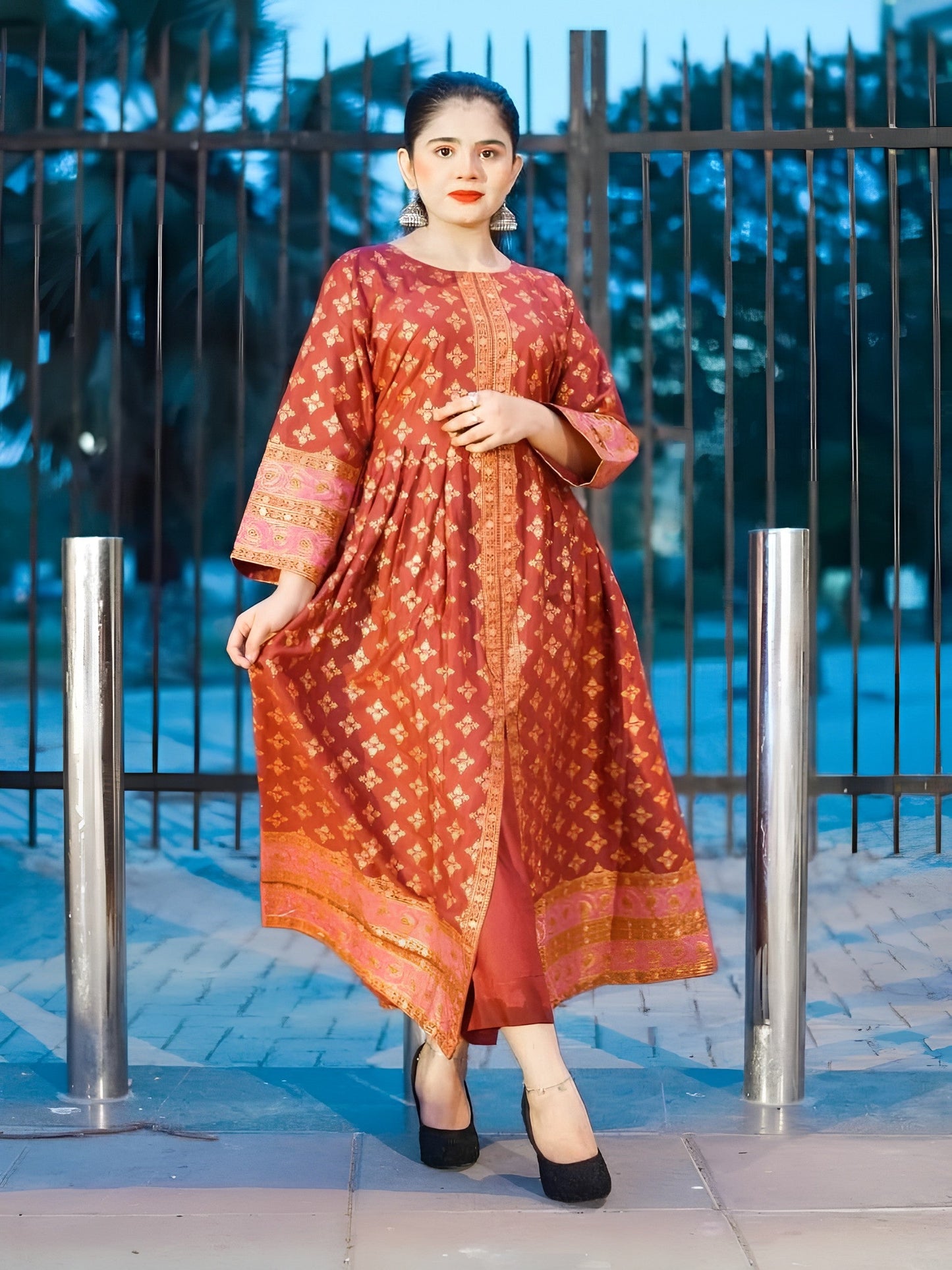 Printed Cotton Lawn Maxi – 2 Piece Summer Set