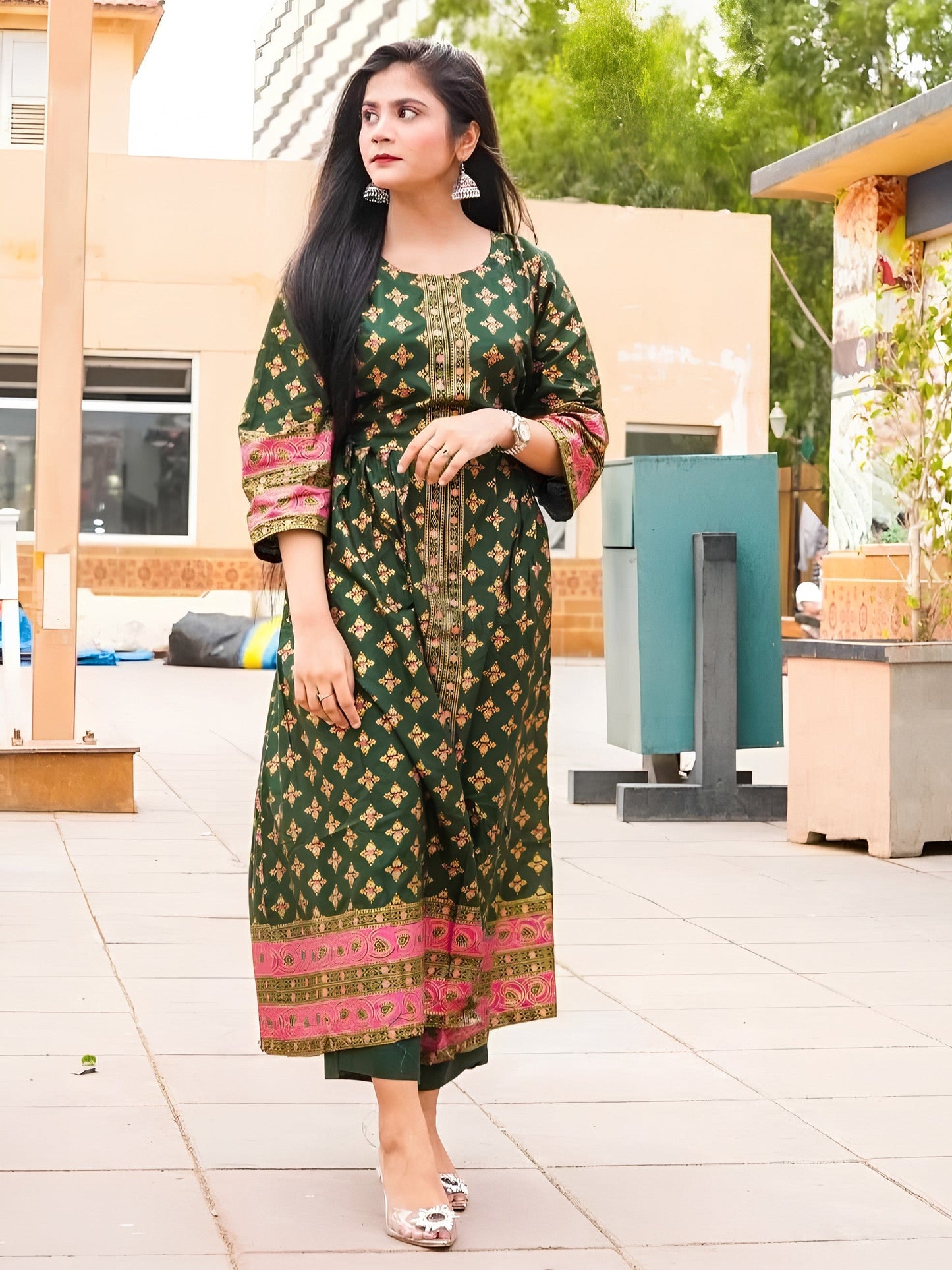 Printed Cotton Lawn Maxi – 2 Piece Summer Set