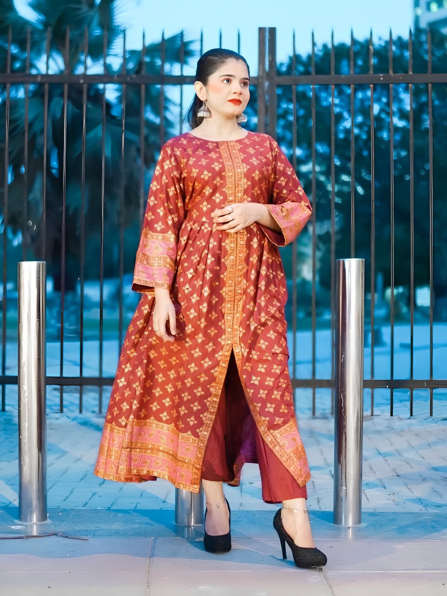 Printed Cotton Lawn Maxi – 2 Piece Summer Set