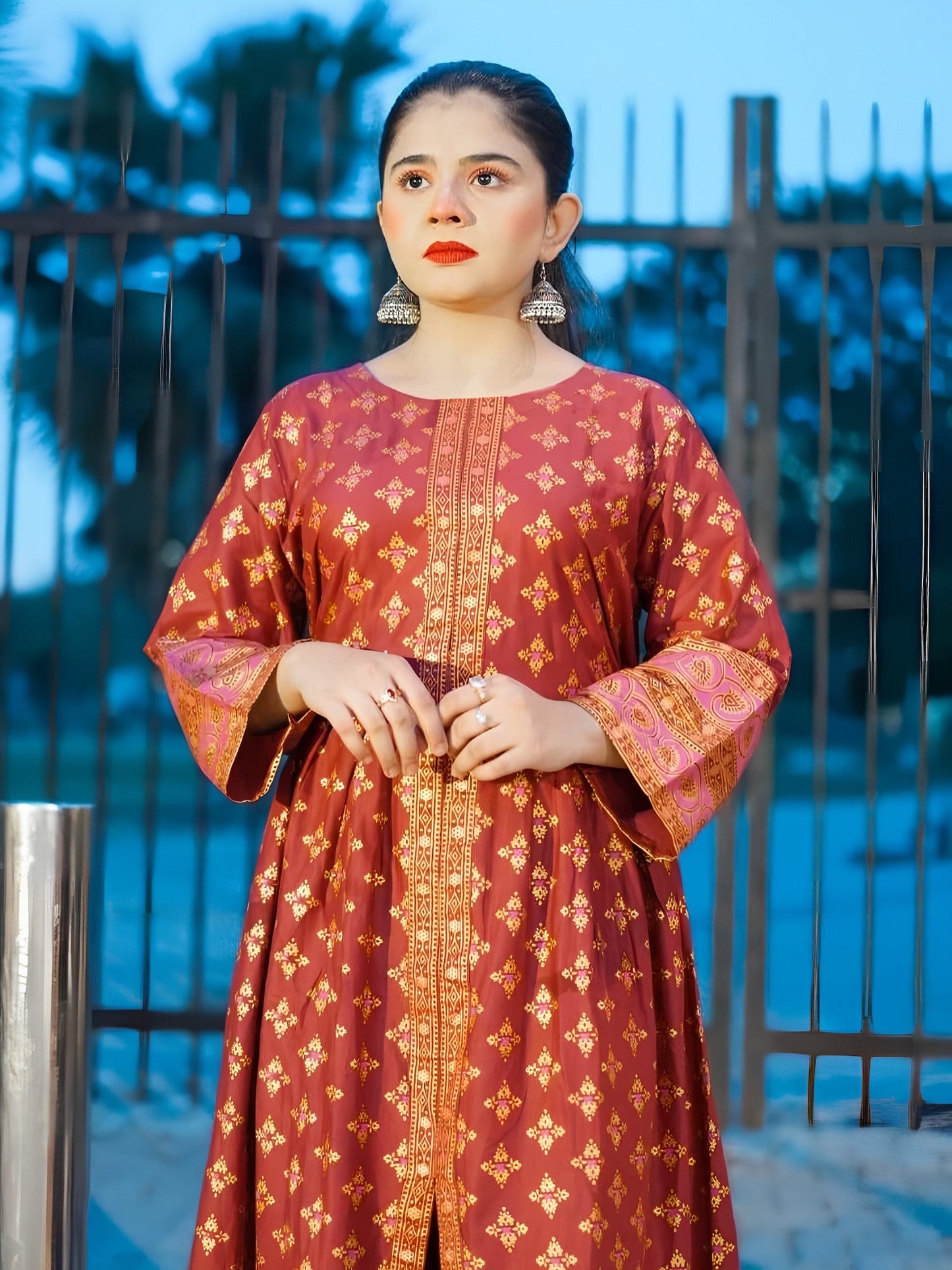 Printed Cotton Lawn Maxi – 2 Piece Summer Set