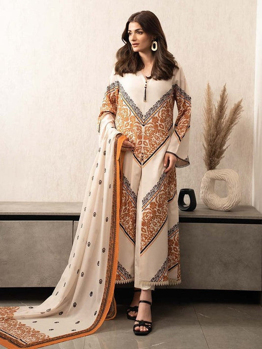 Feroza Front Cut Long 3-Piece Suit